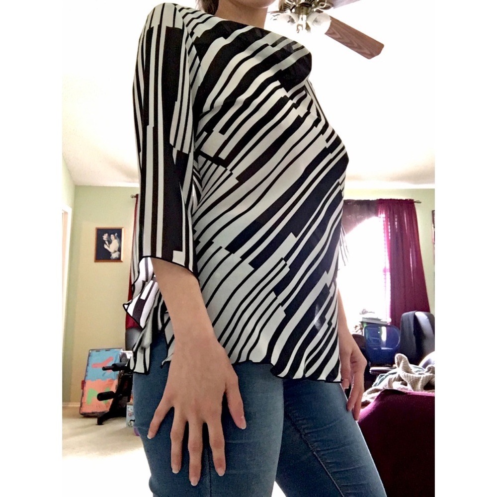 Sheer b/w Blouse